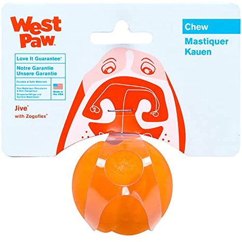 West Paw Zogoflex Jive Extra Small Tangerine Dog Toy - Poudre Pet and Feed Supply